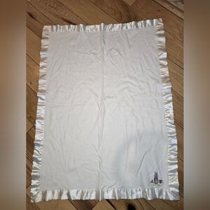Beatrix Potter Peter Rabbit - White Satin-Trimmed Baby Blanket 100%Cotton